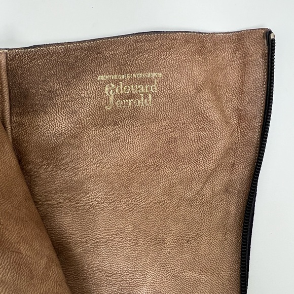 JERRY EDOUARD Vintage Purple Suede Butterfly Embroidered Zip GoGo Boots Sz 5.5 - Picture 11 of 16